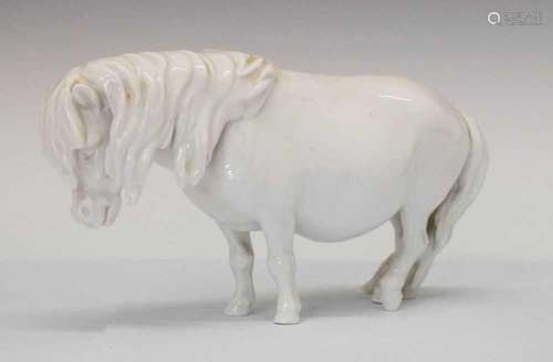 Meissen blanc de chine figure of a Shetland pony