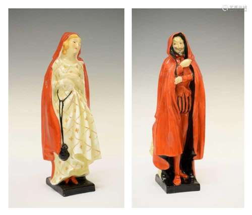 Rare double-sided Royal Doulton figure Mephistopheles and Ma...