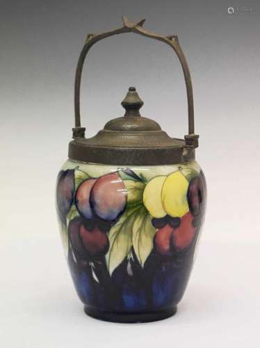 William Moorcroft Wisteria biscuit barrel