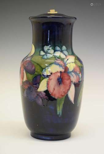 Moorcroft pottery Orchid pattern table lamp