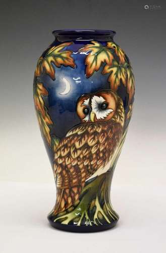 Moorcroft Pottery - Night Watch pattern baluster vase