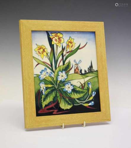 Moorcroft Pottery - Thaxed Field limited edition plaque