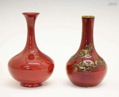 Bernard Moore – Flambé vase with Chinese dragons, etc.