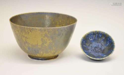 Ruskin Pottery - Two Crystalline glaze trial bowls