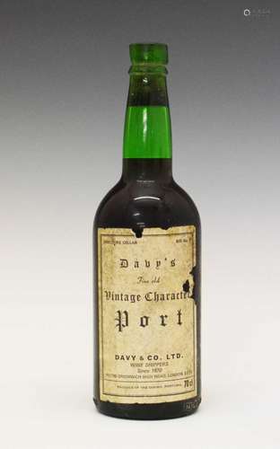 Bottle of Davys Fine Old Vintage Character Port