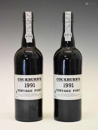 Two bottles of Cockburns Vintage Port, 1991