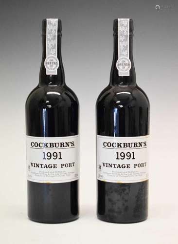 Two bottles of Cockburns Vintage Port, 1991