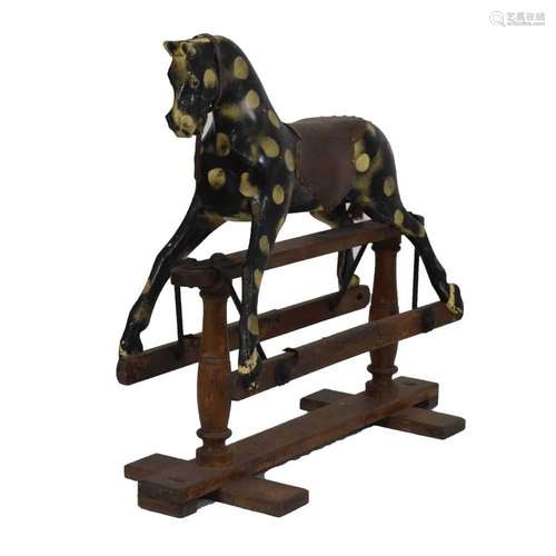 Rocking horse black with spots