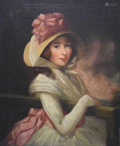 English School - Oil on canvas - Portrait of a lady