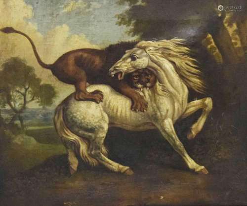 Follower of George Stubbs (1724-1806) - Oil on canvas - Lion...