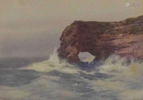 Frederick John Widgery (1861-1942) - Watercolour - Rough sea...