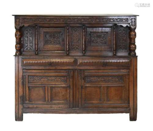 James I oak press or court cupboard circa 1620