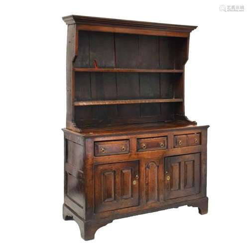 Mid 18th Century oak dresser and rack