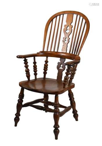 Late 19th Century ash and elm Windsor chair