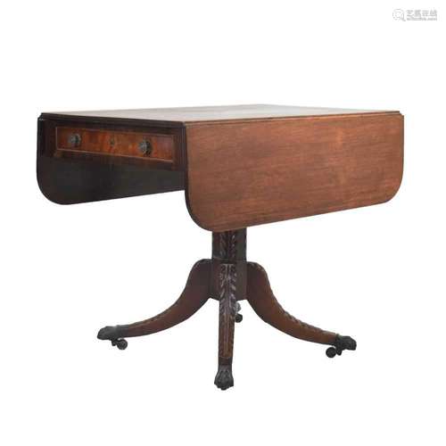 19th Century mahogany pedestal Pembroke table