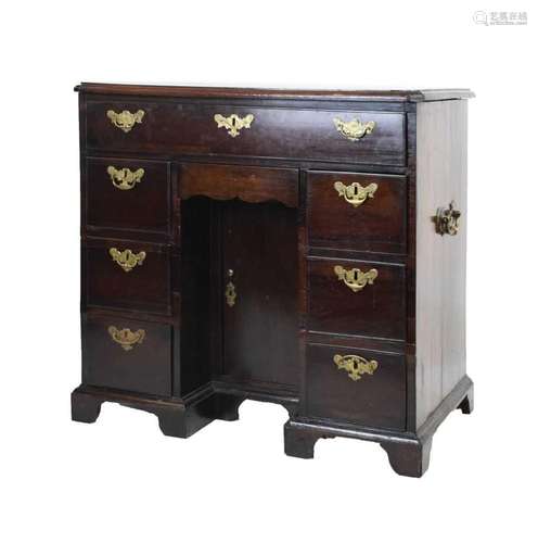 Small George III mahogany kneehole desk