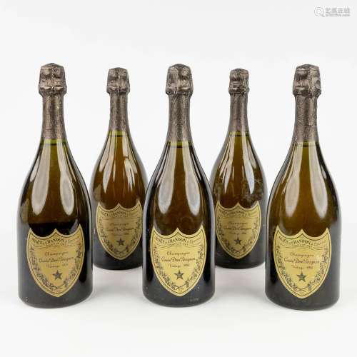 Dom Perignom, a collection of 5 Champagne bottles. 4 x 1980,...