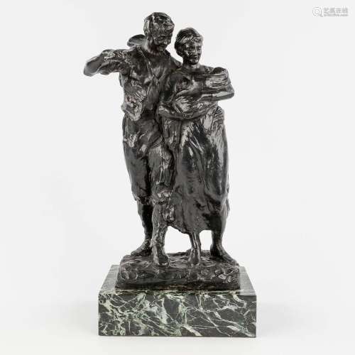 A. Bertram PEGRAM (1873-1941) 'The Family' patinated bronze....