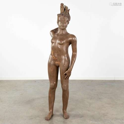 José VERMEERSCH (1922-1997) 'Nude Young Lady' glazed terraco...