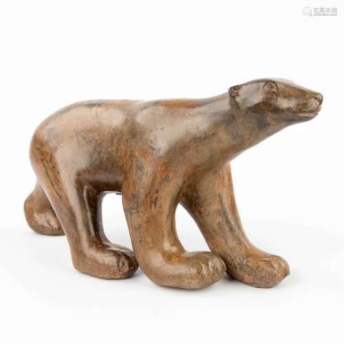 Pierre CHENET (XX-XXI) 'L'ourse Polaire' patinated bronze. (...