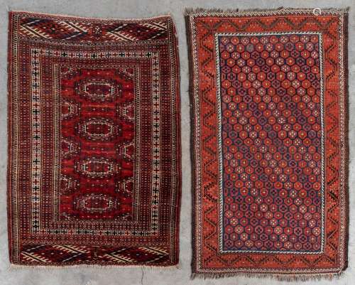 A collection of 2 Oriental hand-made carpets. Afghan. (L: 16...