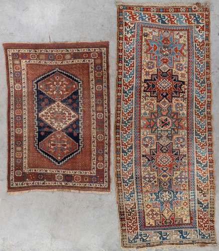 A collection of 2 Oriental hand-made carpets. Probably Cauca...