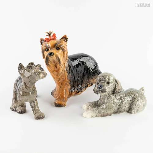 Goebel Porcelain, a collection of 3 dogs. (L: 14 x W: 31 x H...