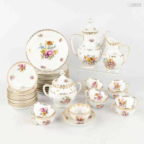 Royal Vienna, a coffee service, porcelain with flower decors...