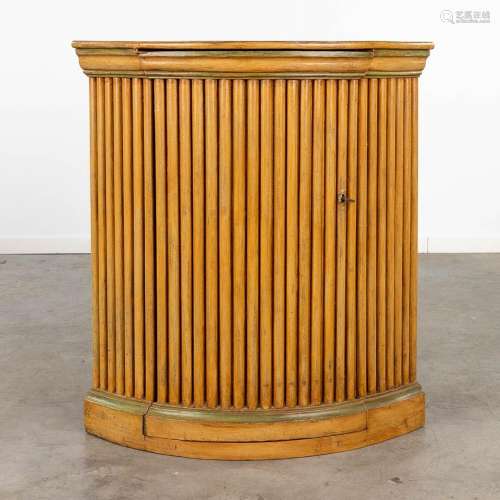 A faux bamboo corner cabinet. Circa 1900. (L: 58 x W: 60 x H...