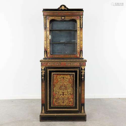 An antique display cabinet with boulle inlay, Napoleon 3 per...