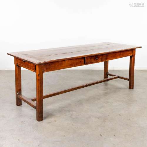An antique Flemish monastery table with 3 drawers. 19th cent...