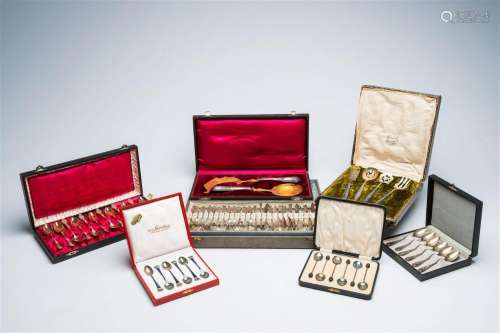 A varied collection of silver cutlery, various maker's marks...