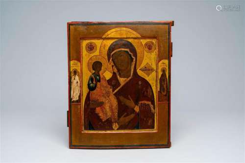 An orthodox 'Mother of God' icon, 19th C.