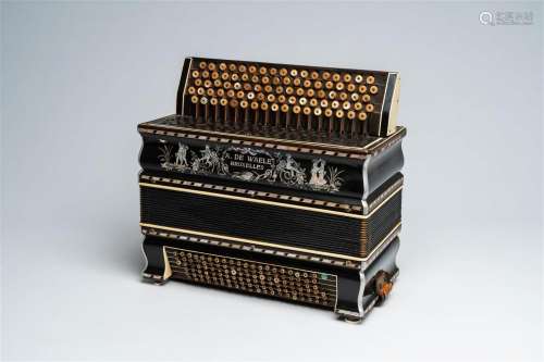 A Belgian 'August De Waele' chromatic accordion with button ...