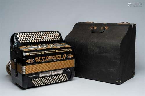 An Italian 'Accordiola' chromatic accordion with button keyb...