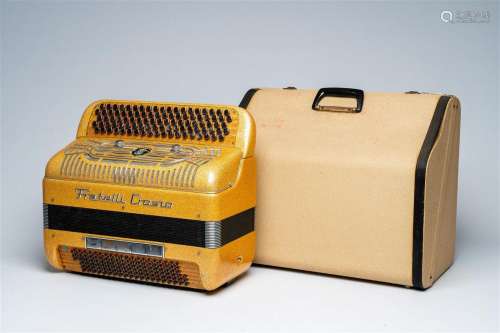 An Italian 'Fratelli Crosio' chromatic accordion with button...