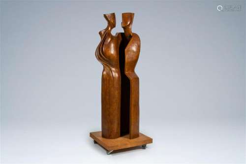 Jacques Tenenhaus (1947): 'The dance', brown patinated bronz...