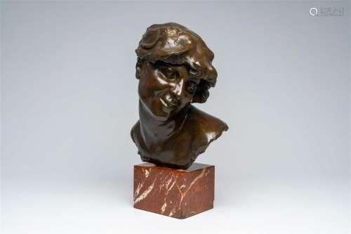 Jef Lambeaux (1852-1908, in the manner of): Bust of a lady, ...