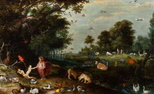 Frans II Francken (1581-1642): Paradise with the creation of...