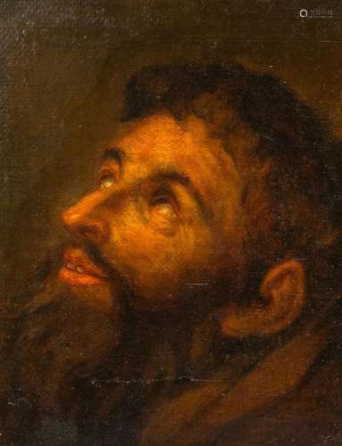 Flemish school: Study of a monk, oil on canvas, 17th/18th C.