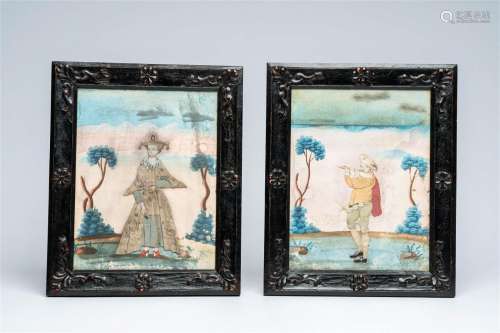 A pair of collage pictures of an elegant lady and a flute pl...