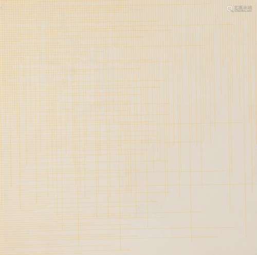 Sol Lewitt (1928-2007): 'Yellow lines from the left side and...
