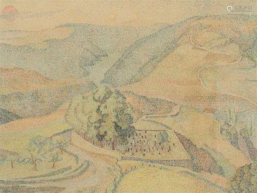 Wilhelmine Carbin-Gips (1897-1975): 'Landschap in de Ardenne...