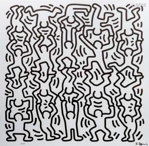 Keith Haring (1958-1990, after): 'Acrobat', serigraph, 102/2...
