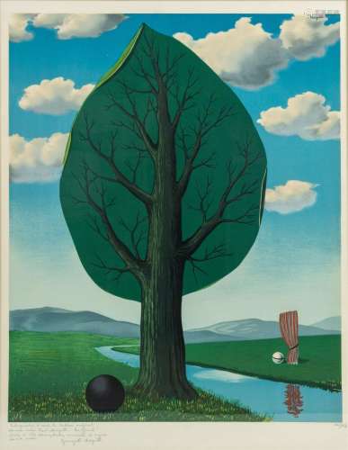 René Magritte (1898-1967, after): 'La Géante', lithograph in...