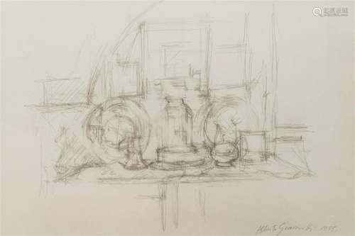 Alberto Giacometti (1901-1966, after): Still life with table...