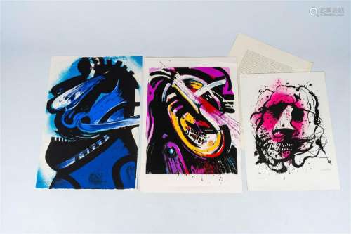 John Christoforou (1921-2014): Three various graphic works, ...