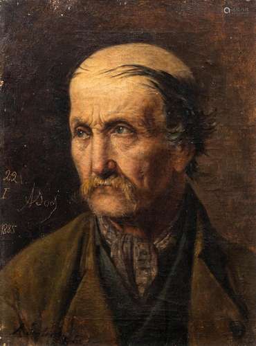 Alexander Sochaczewski (1843-1923): Portrait of a vagabond, ...