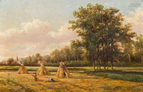 Félix De Baerdemaeker (1836-1878): The labor on the land, oi...