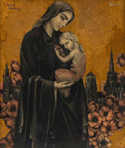 Robert Vande Velde (1895-1978): Madonna and Child, mixed med...